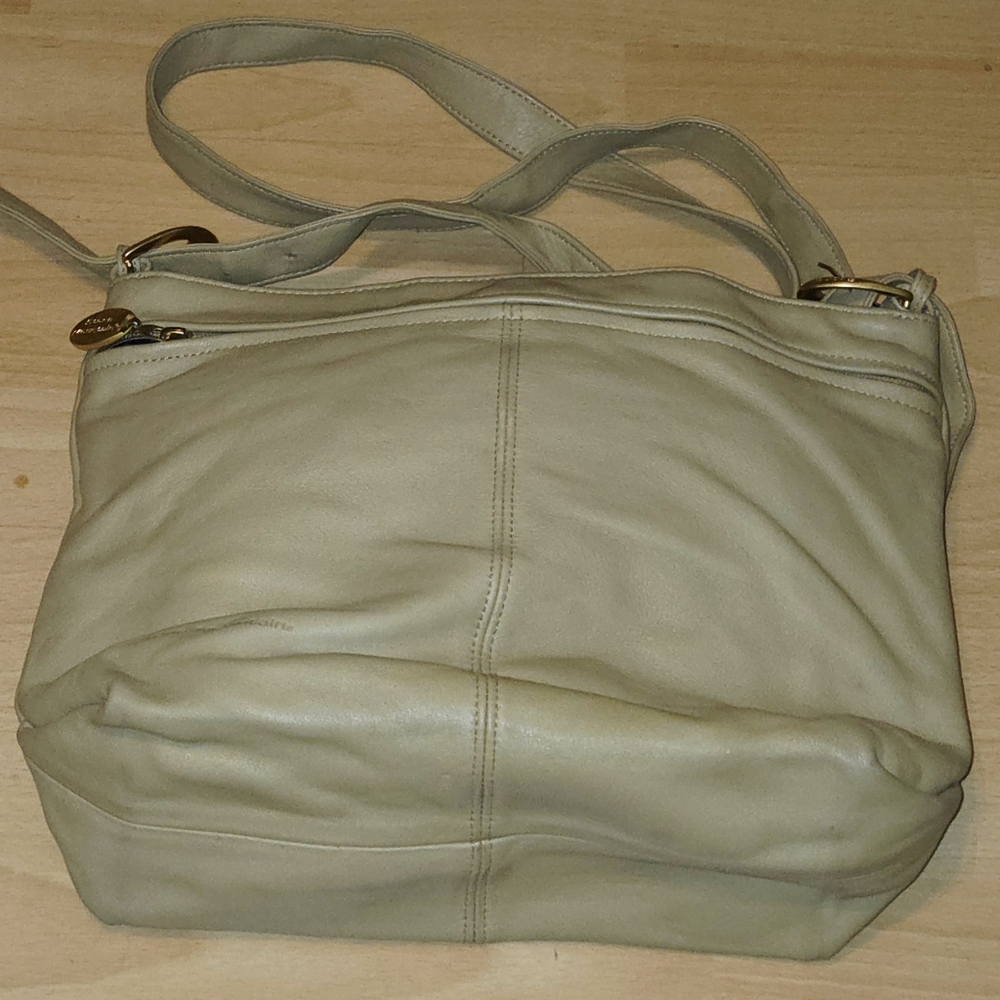 Stone Mountain Beige Crossbody Purse 13 x 9.5 x 4.5"